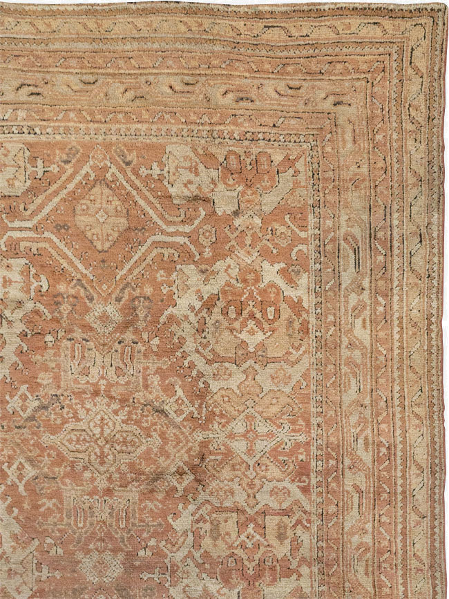 Antique Turkish Oushak Large Room Size Carpet, No.33318 - Gsblank