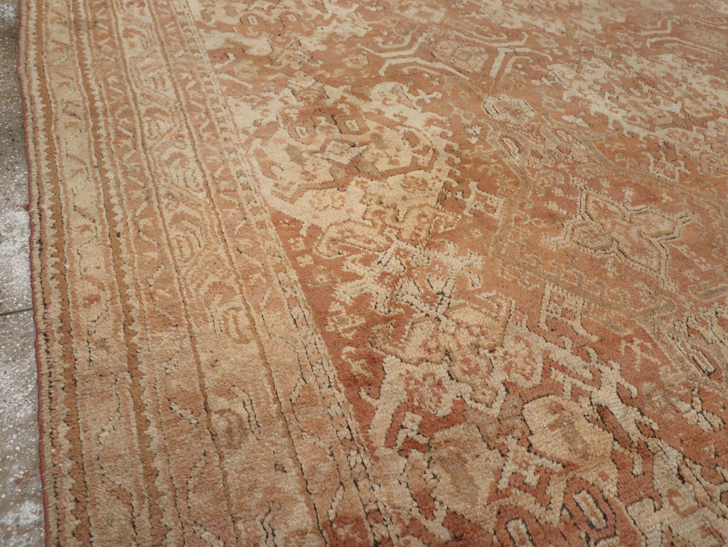 Antique Turkish Oushak Large Room Size Carpet, No.33318 - Gsblank