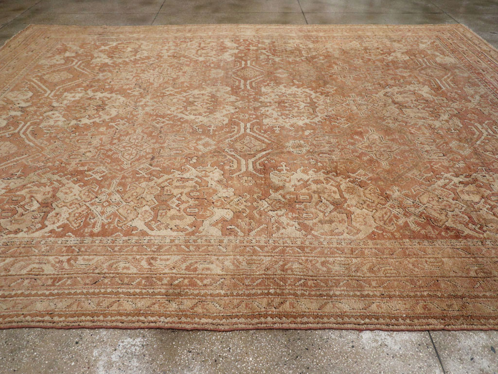 Antique Turkish Oushak Large Room Size Carpet, No.33318 - Gsblank