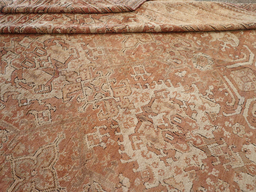 Antique Turkish Oushak Large Room Size Carpet, No.33318 - Gsblank