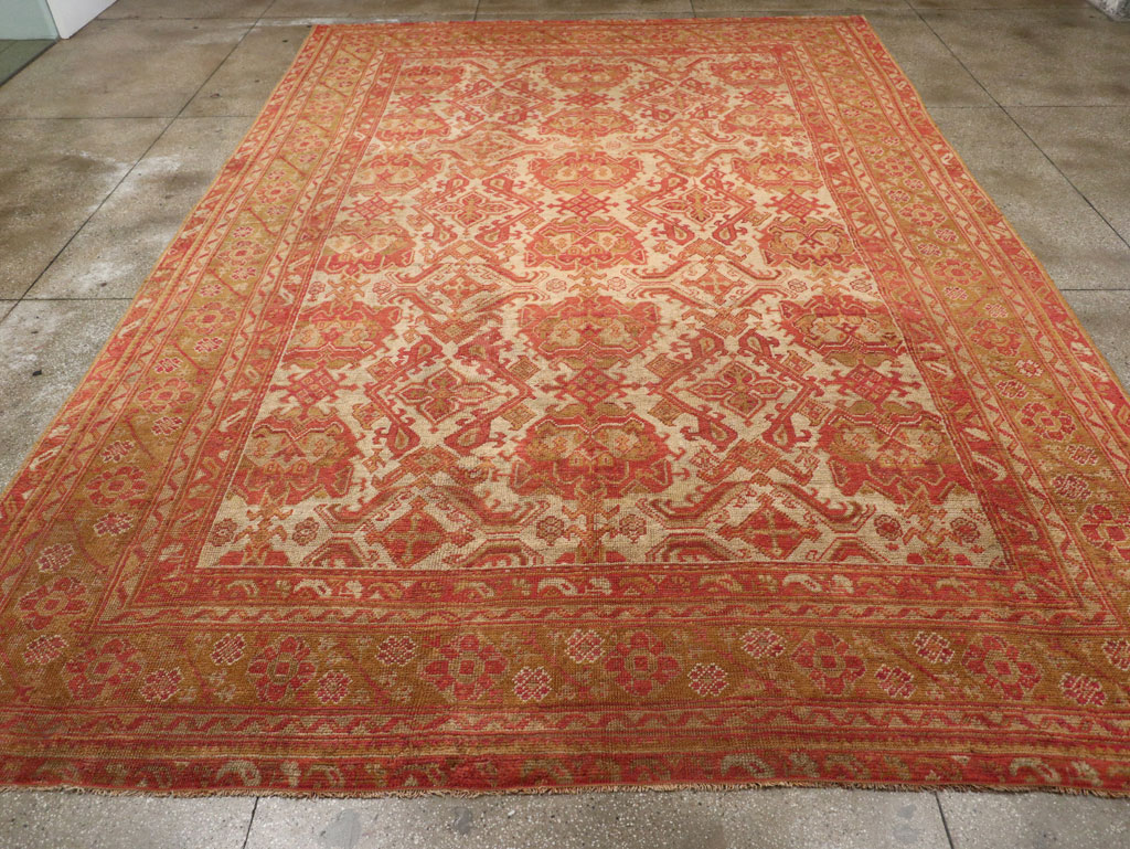 Antique Turkish Oushak Large Carpet, No.33320 - Gsblank