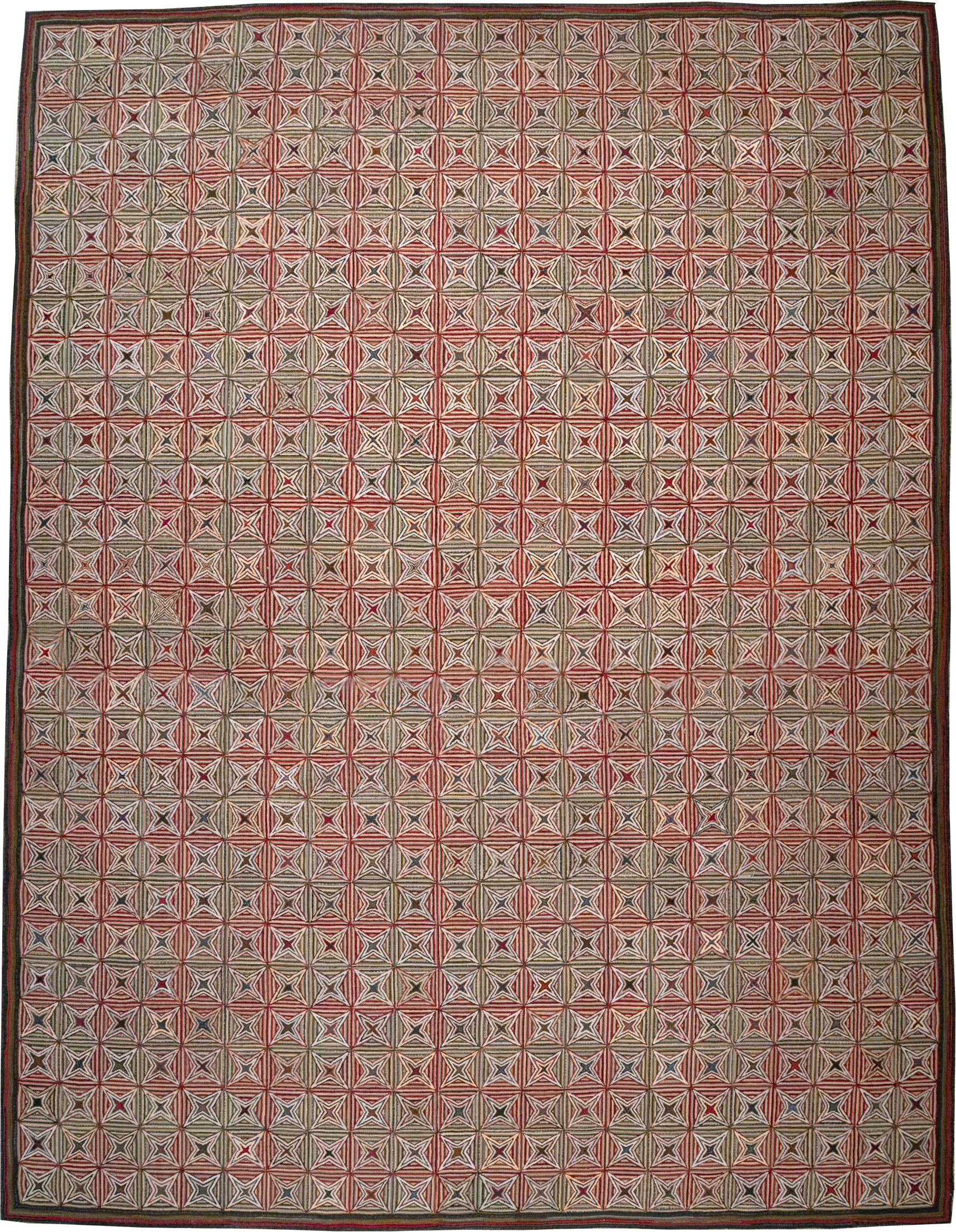 Modern Ecuadorian Hooked Rug in the American Style, No.33322 - Gsblank