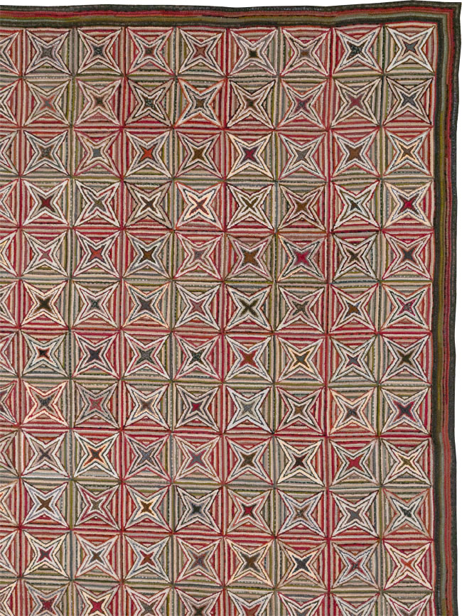 Modern Ecuadorian Hooked Rug in the American Style, No.33322 - Gsblank