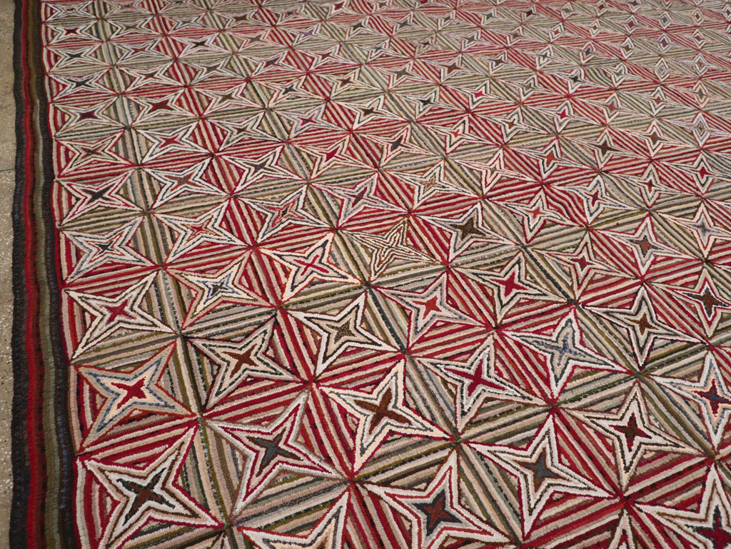 Modern Ecuadorian Hooked Rug in the American Style, No.33322 - Gsblank