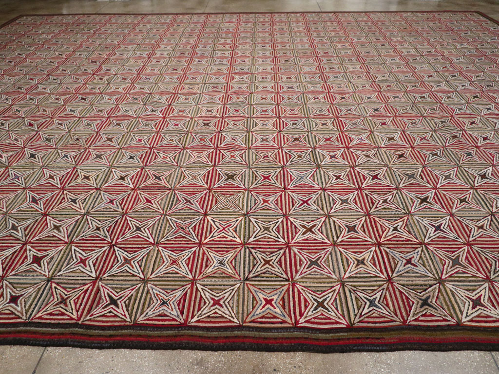 Modern Ecuadorian Hooked Rug in the American Style, No.33322 - Gsblank