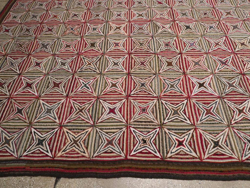 Modern Ecuadorian Hooked Rug in the American Style, No.33322 - Gsblank