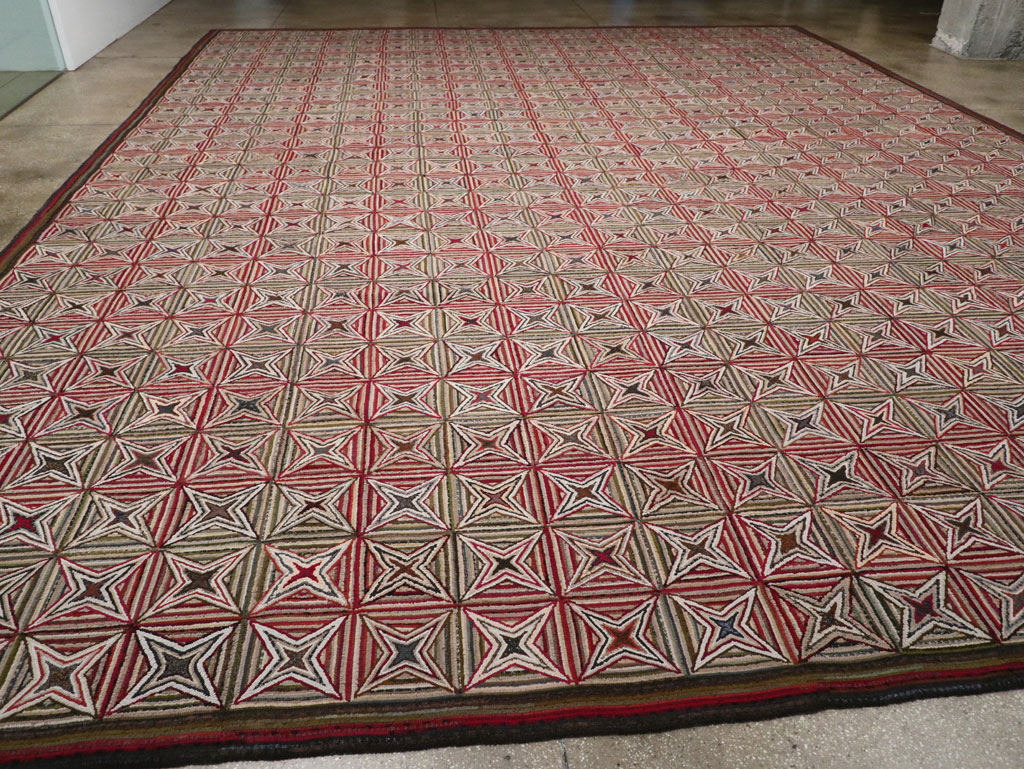 Modern Ecuadorian Hooked Rug in the American Style, No.33322 - Gsblank