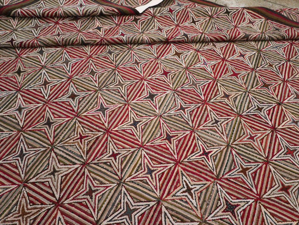 Modern Ecuadorian Hooked Rug in the American Style, No.33322 - Gsblank