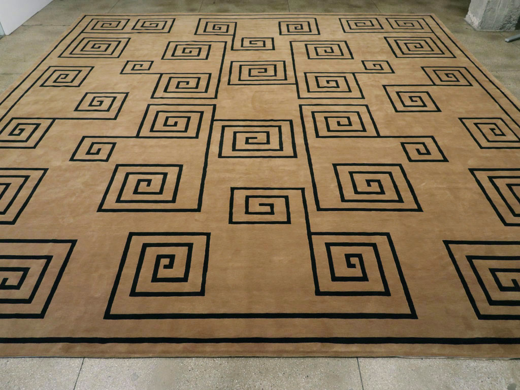 Modern Tibetan Contemporary Large Square Carpet, No.33323 - Gsblank