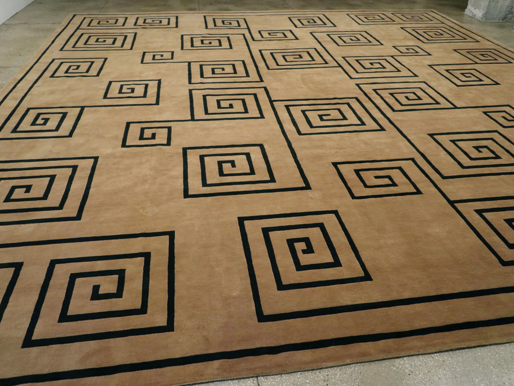 Modern Tibetan Contemporary Large Square Carpet, No.33323 - Gsblank