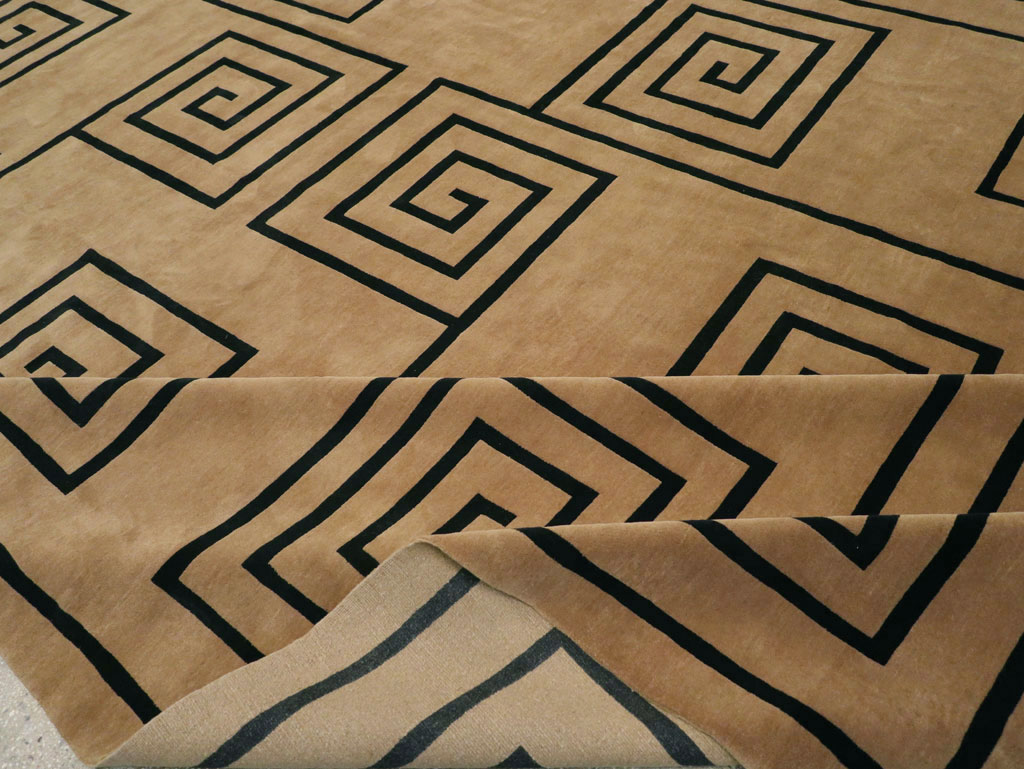 Modern Tibetan Contemporary Large Square Carpet, No.33323 - Gsblank