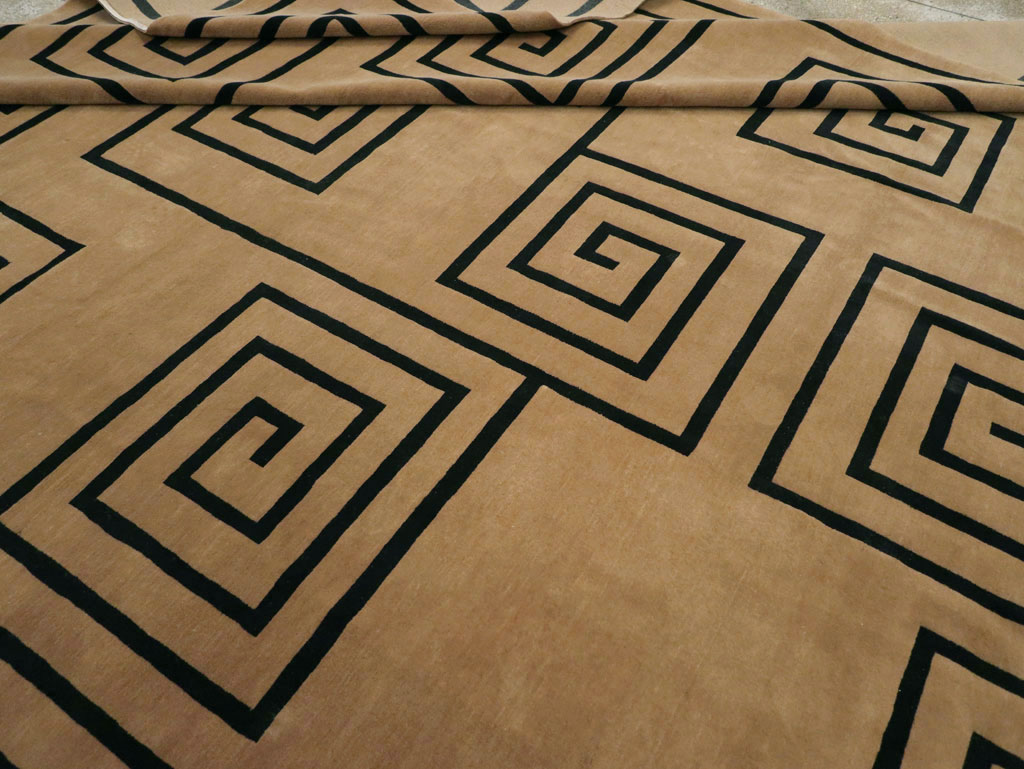 Modern Tibetan Contemporary Large Square Carpet, No.33323 - Gsblank