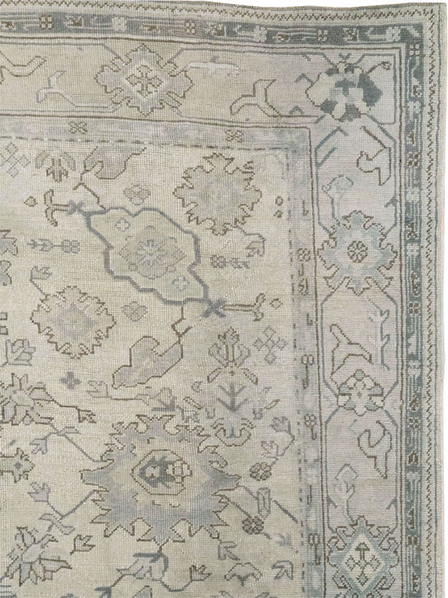 Antique Turkish Oushak Square Room Size Carpet, No.33328 - Gsblank