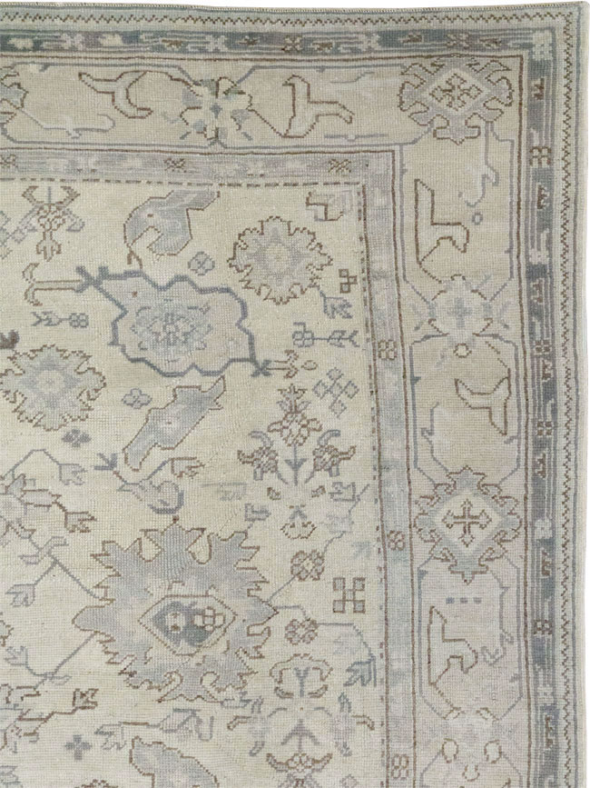 Antique Turkish Oushak Square Room Size Carpet, No.33328 - Gsblank