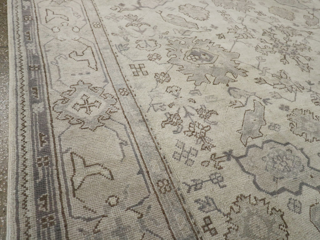 Antique Turkish Oushak Square Room Size Carpet, No.33328 - Gsblank