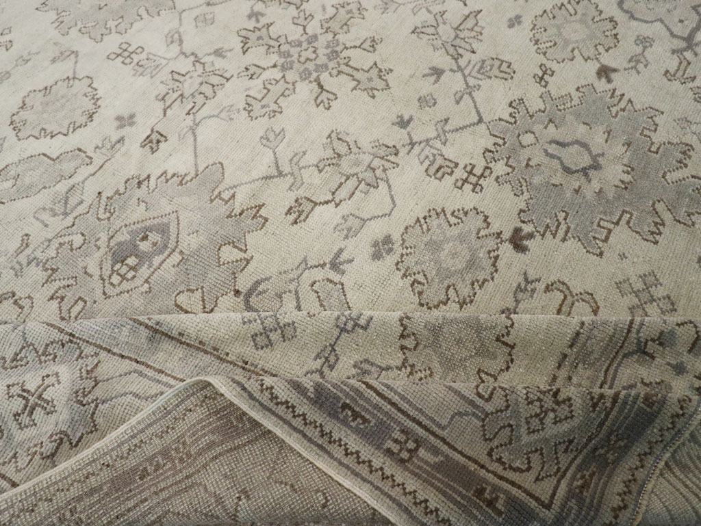 Antique Turkish Oushak Square Room Size Carpet, No.33328 - Gsblank