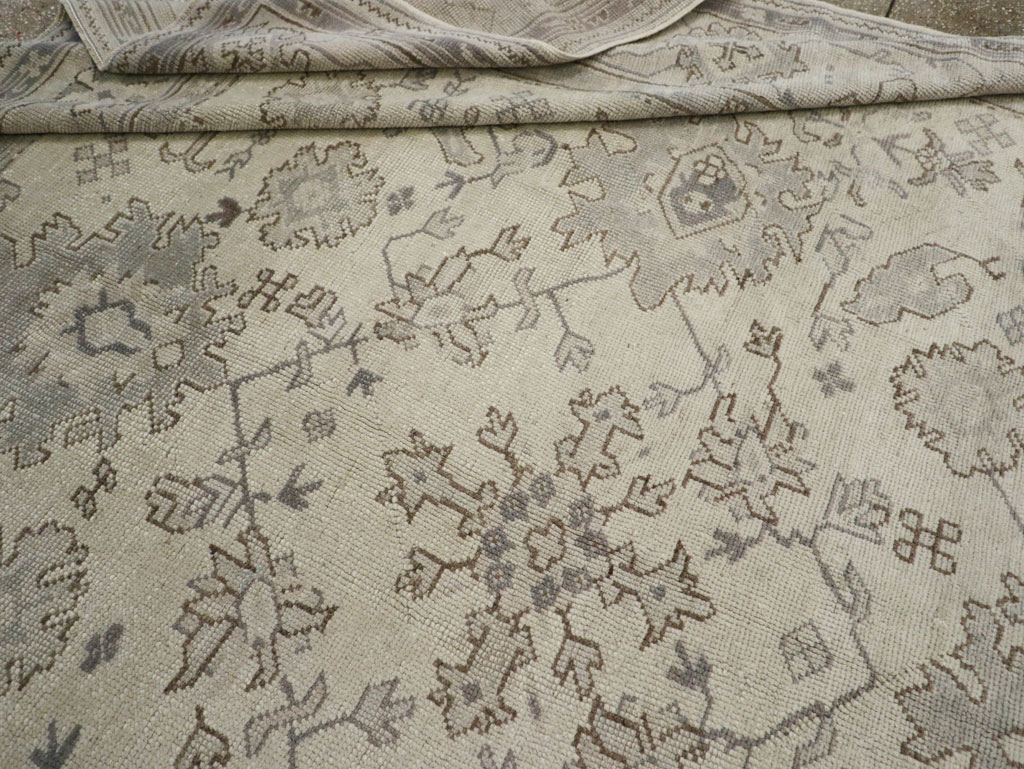 Antique Turkish Oushak Square Room Size Carpet, No.33328 - Gsblank