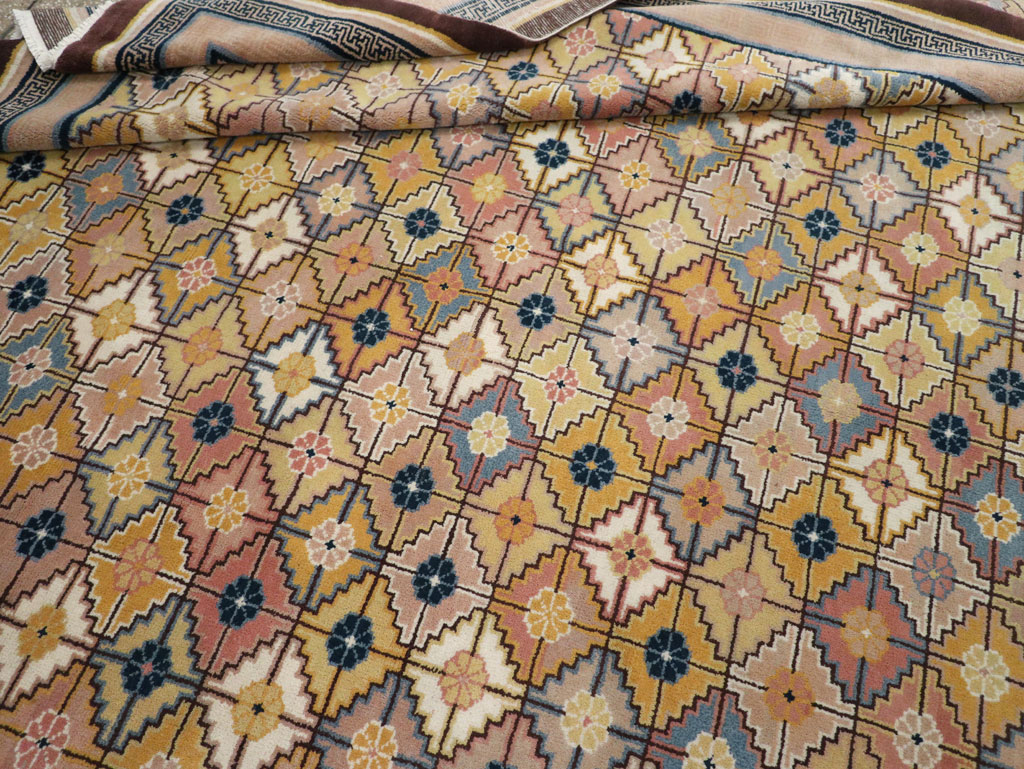 Antique Chinese Ningxia Room Size Carpet, No.33334 - Gsblank