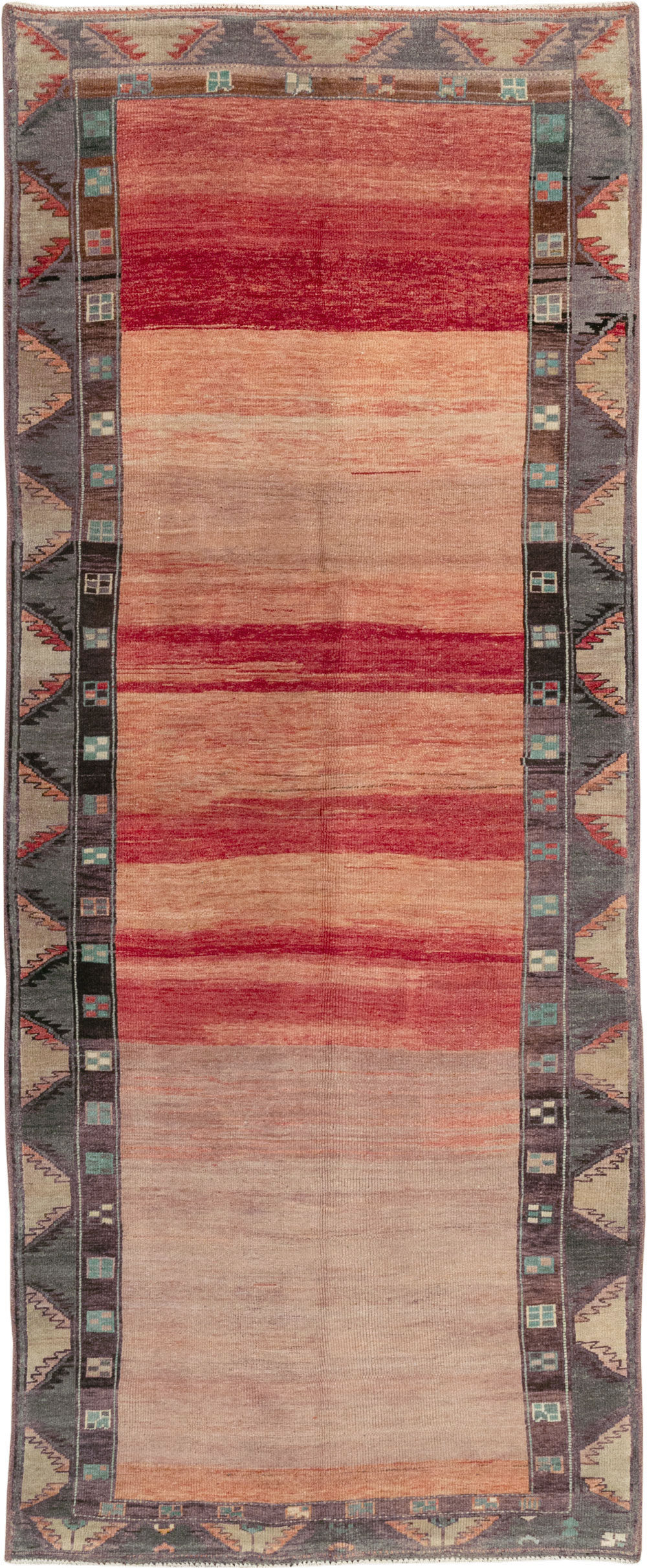 Vintage Turkish Anatolian Wide Gallery Runner, No.33339 - Gsblank