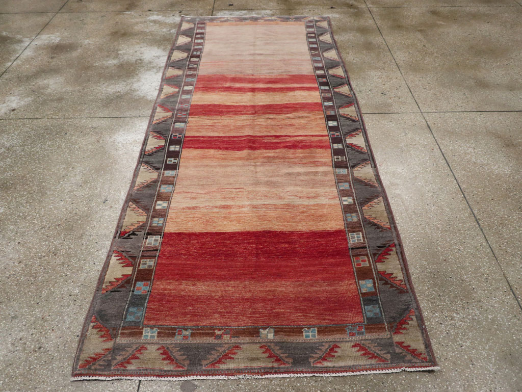 Vintage Turkish Anatolian Wide Gallery Runner, No.33339 - Gsblank