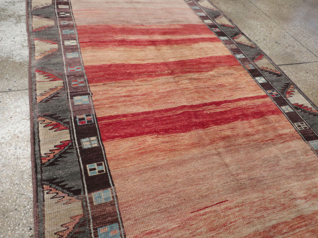 Vintage Turkish Anatolian Wide Gallery Runner, No.33339 - Gsblank