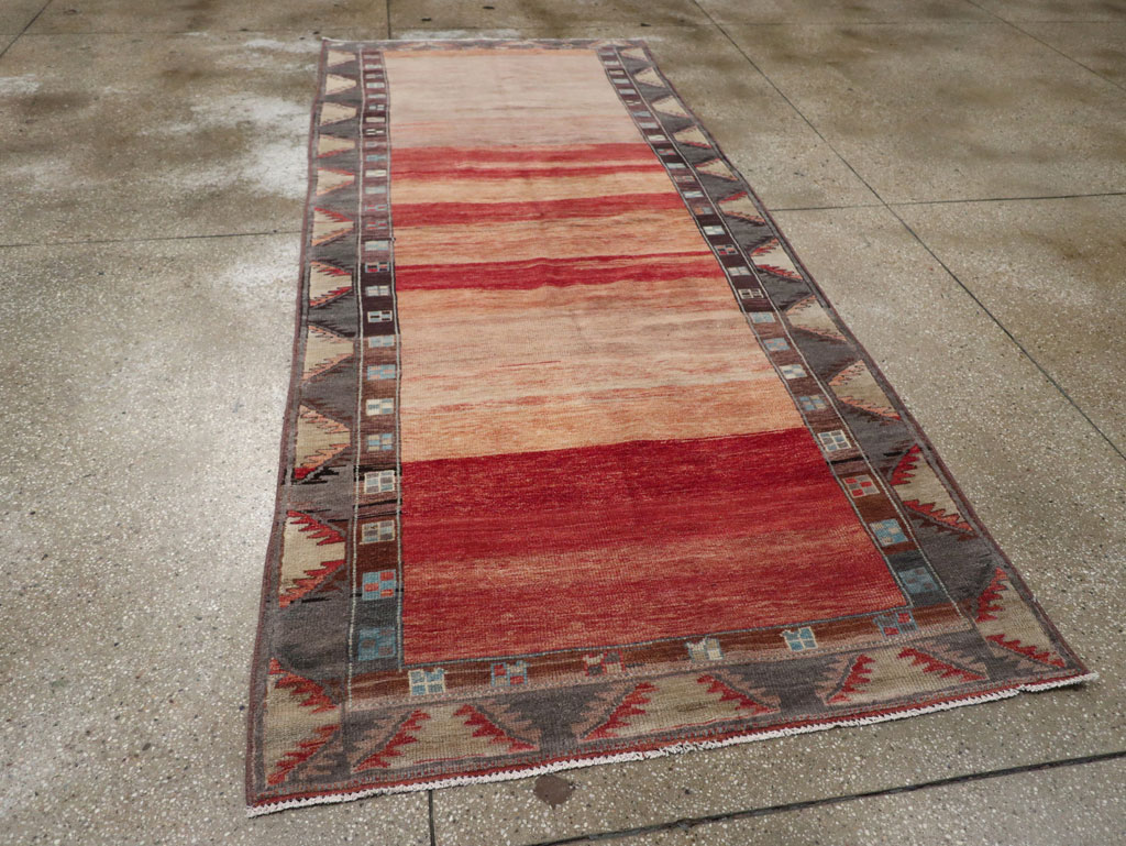 Vintage Turkish Anatolian Wide Gallery Runner, No.33339 - Gsblank