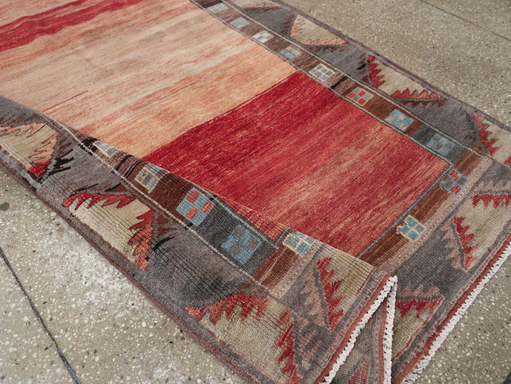 Vintage Turkish Anatolian Wide Gallery Runner, No.33339 - Gsblank