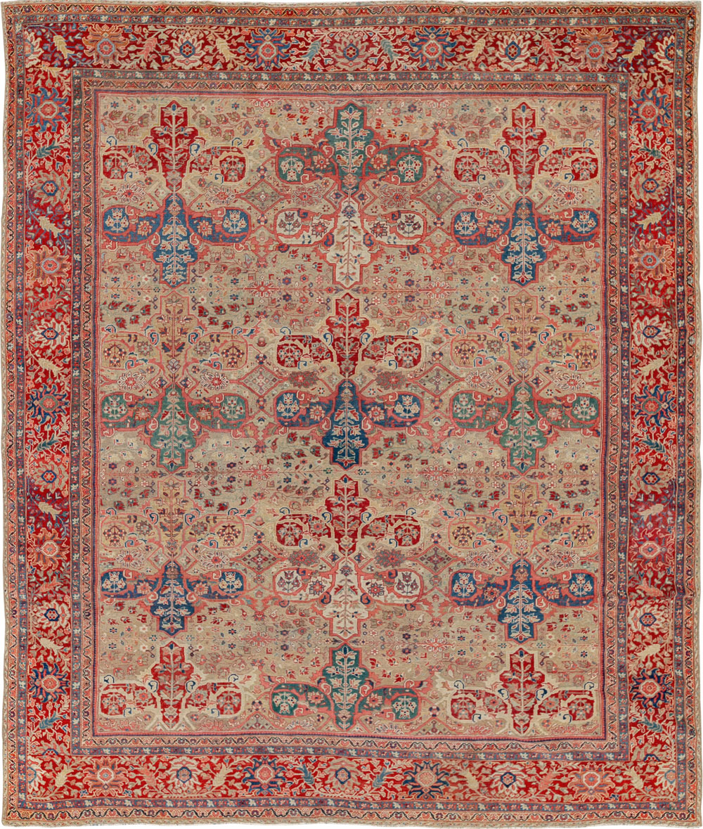 Antique Persian Mahal Room Size Carpet, No.33340 - Gsblank