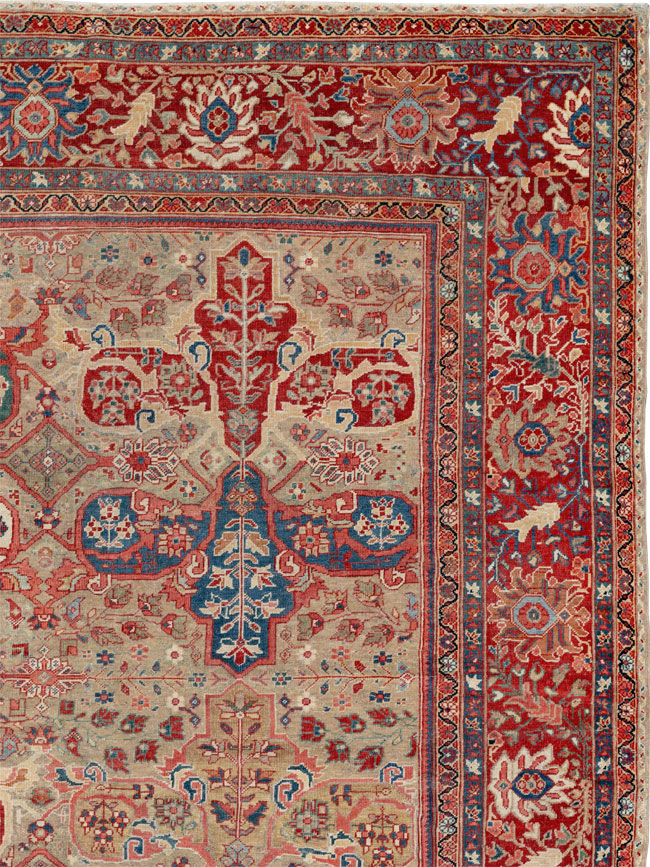 Antique Persian Mahal Room Size Carpet, No.33340 - Gsblank