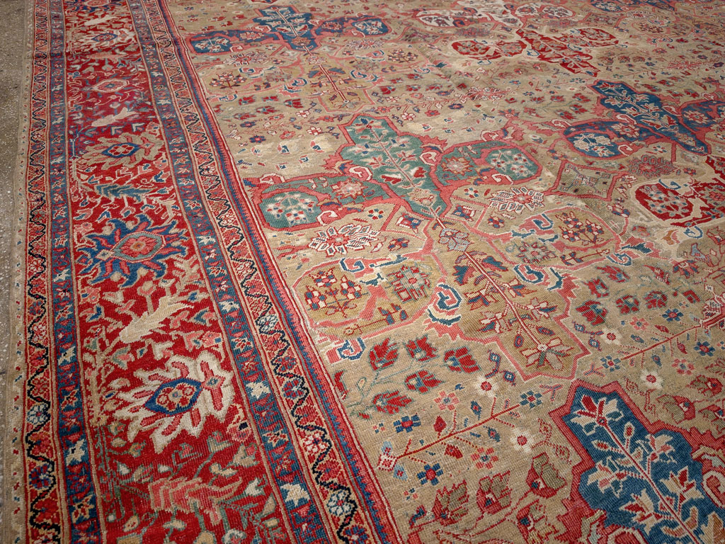 Antique Persian Mahal Room Size Carpet, No.33340 - Gsblank