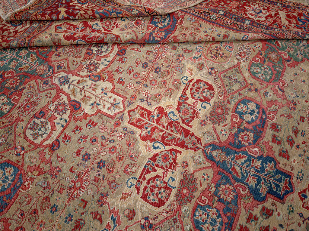 Antique Persian Mahal Room Size Carpet, No.33340 - Gsblank