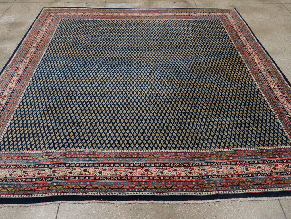 Vintage Persian Mir Square Room Size Carpet, No.33345 - Gsblank