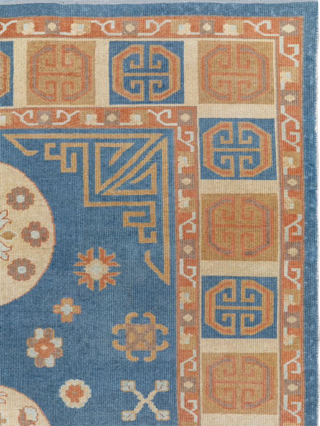 Vintage East Turkestan Khotan Room Size Carpet, No.33352 - Gsblank
