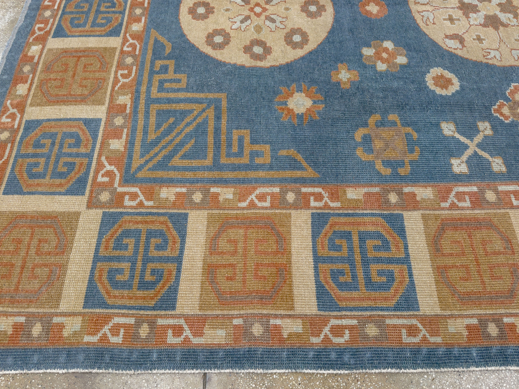 Vintage East Turkestan Khotan Room Size Carpet, No.33352 - Gsblank