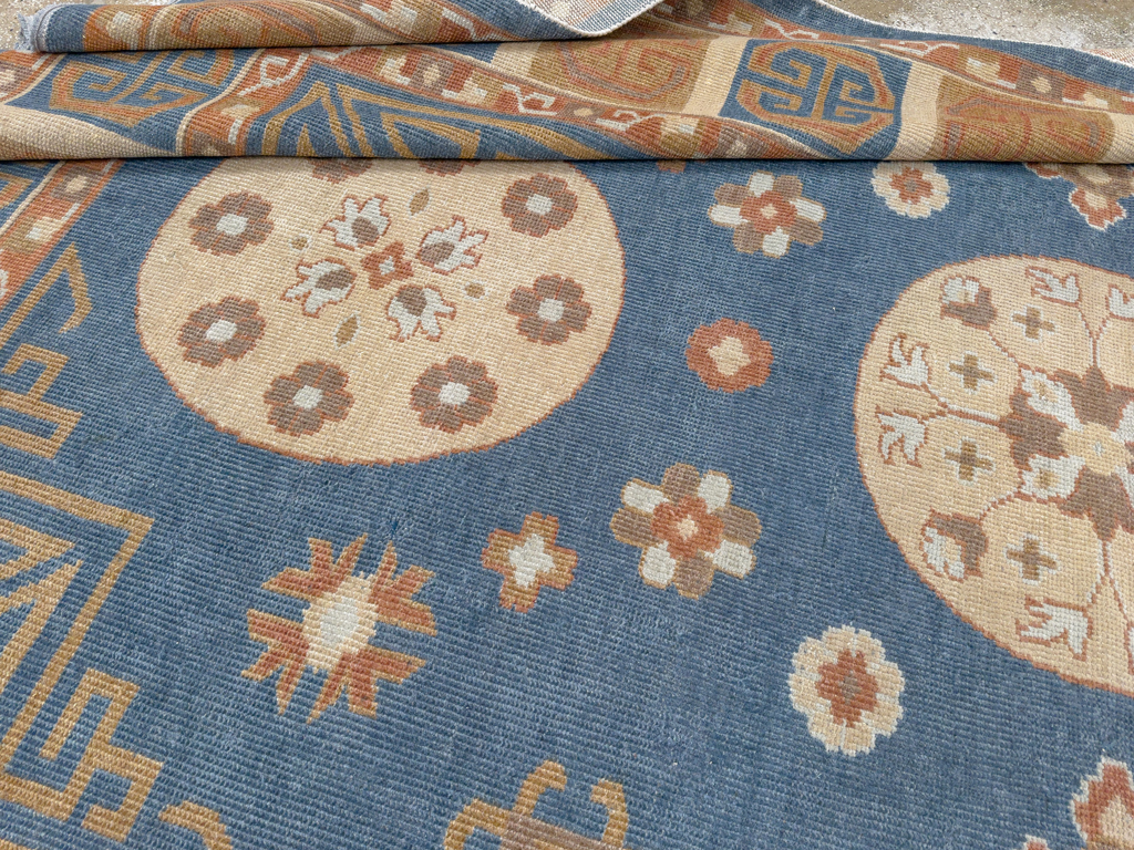 Vintage East Turkestan Khotan Room Size Carpet, No.33352 - Gsblank