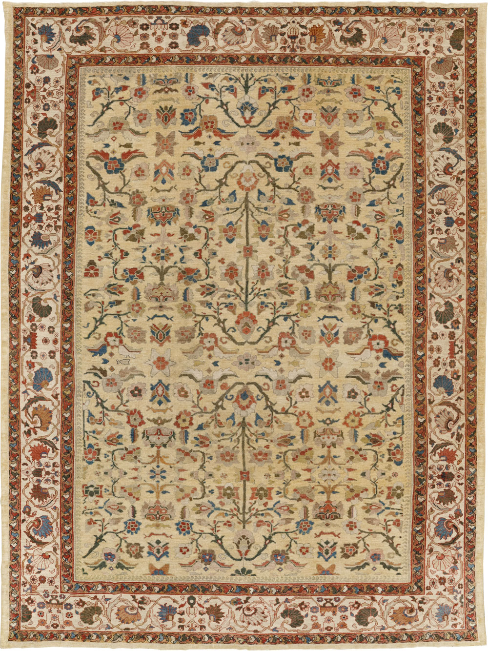 Antique Persian Mahal Room Size Carpet, No.33354 - Gsblank