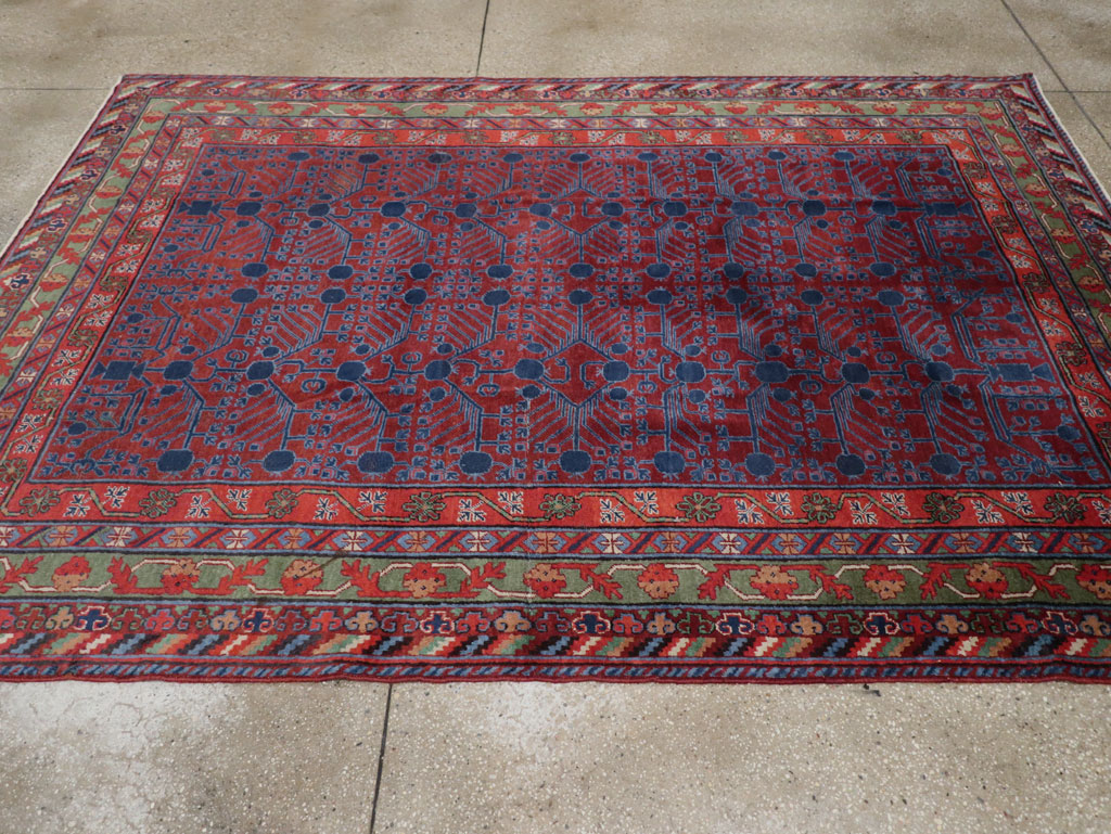 Antique East Turkestan Khotan Accent Rug, No.33356 - Gsblank
