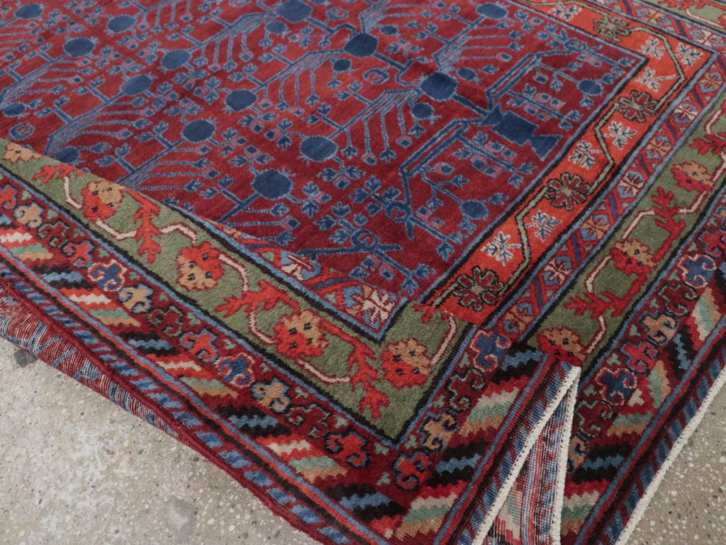 Antique East Turkestan Khotan Accent Rug, No.33356 - Gsblank