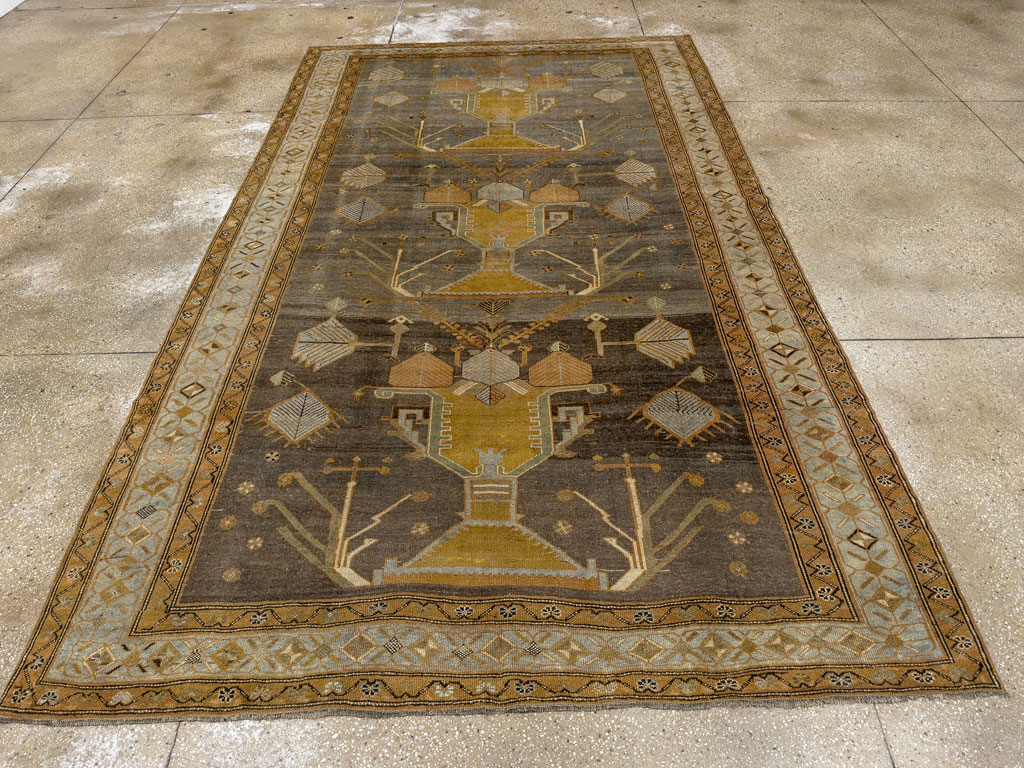 Antique Persian Kurdish Gallery Carpet, No.33359 - Gsblank