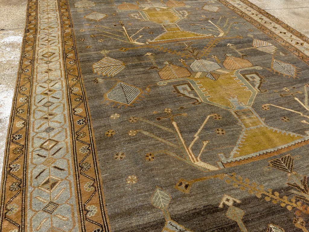 Antique Persian Kurdish Gallery Carpet, No.33359 - Gsblank