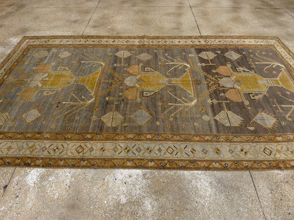 Antique Persian Kurdish Gallery Carpet, No.33359 - Gsblank