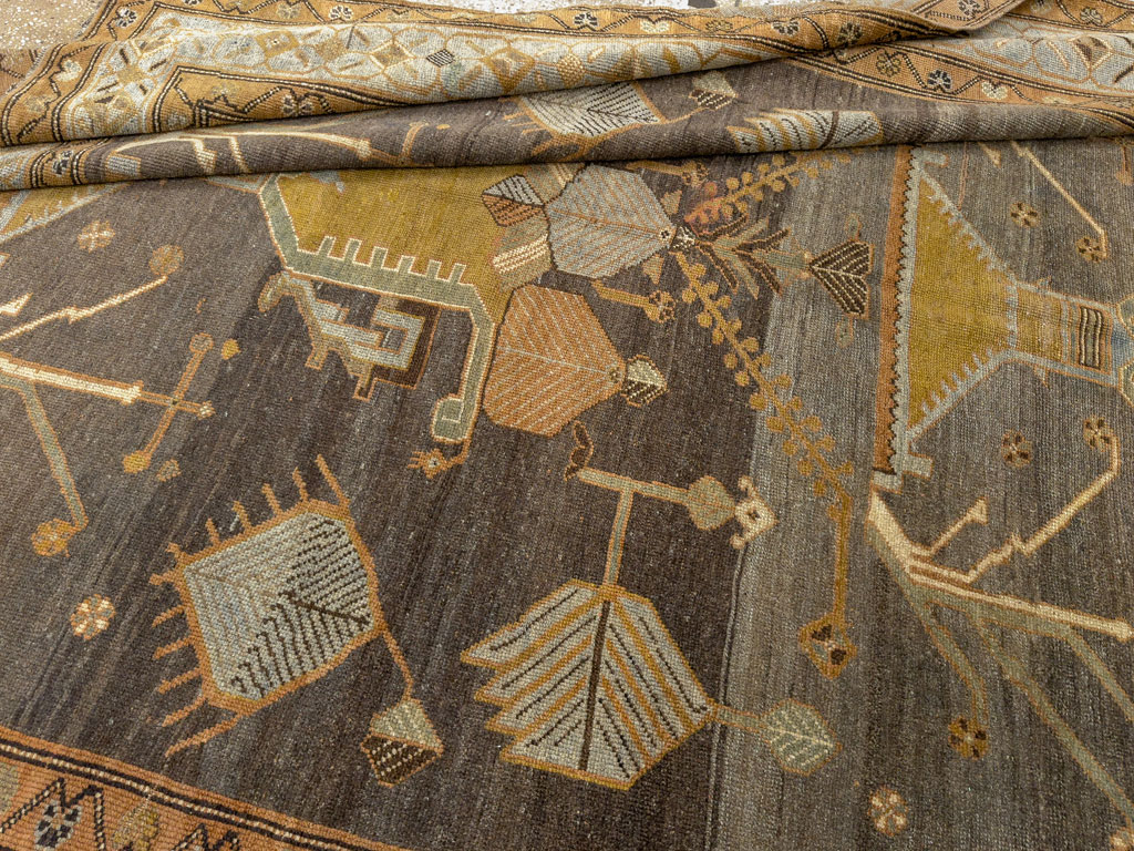 Antique Persian Kurdish Gallery Carpet, No.33359 - Gsblank