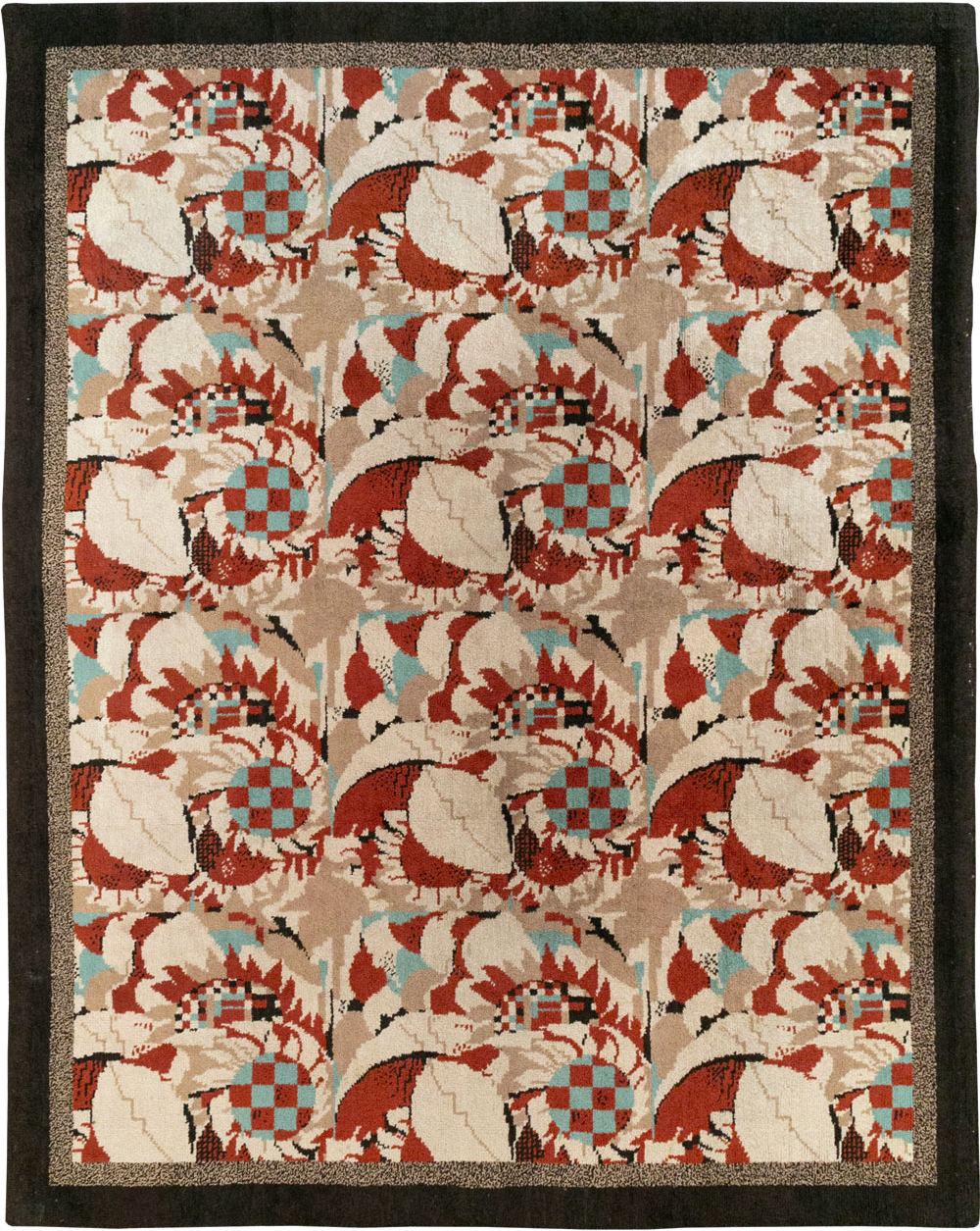 Vintage French Art Deco Room Size Carpet, No.33360 - Gsblank