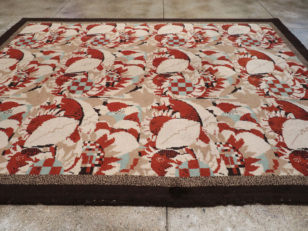 Vintage French Art Deco Room Size Carpet, No.33360 - Gsblank