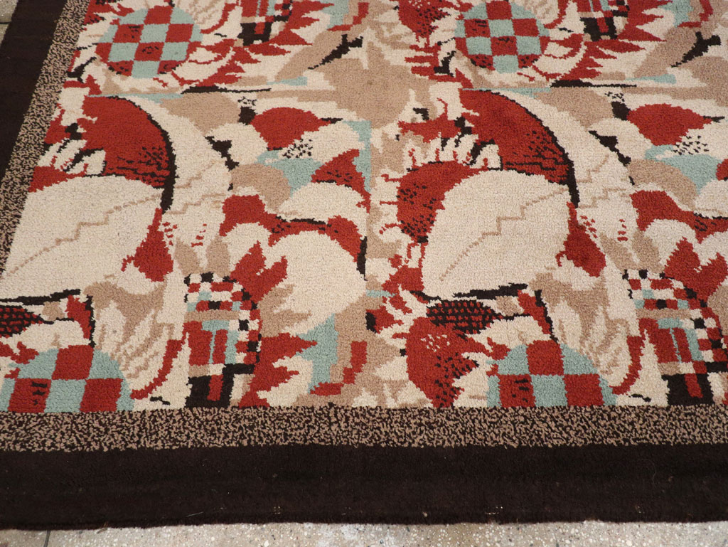 Vintage French Art Deco Room Size Carpet, No.33360 - Gsblank