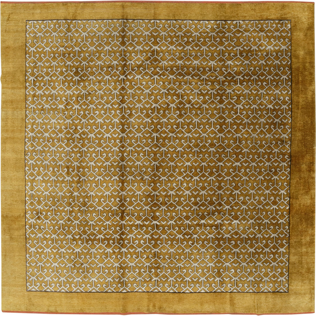 Vintage Turkish Anatolian Square Room Size Carpet, No.33363 - Gsblank