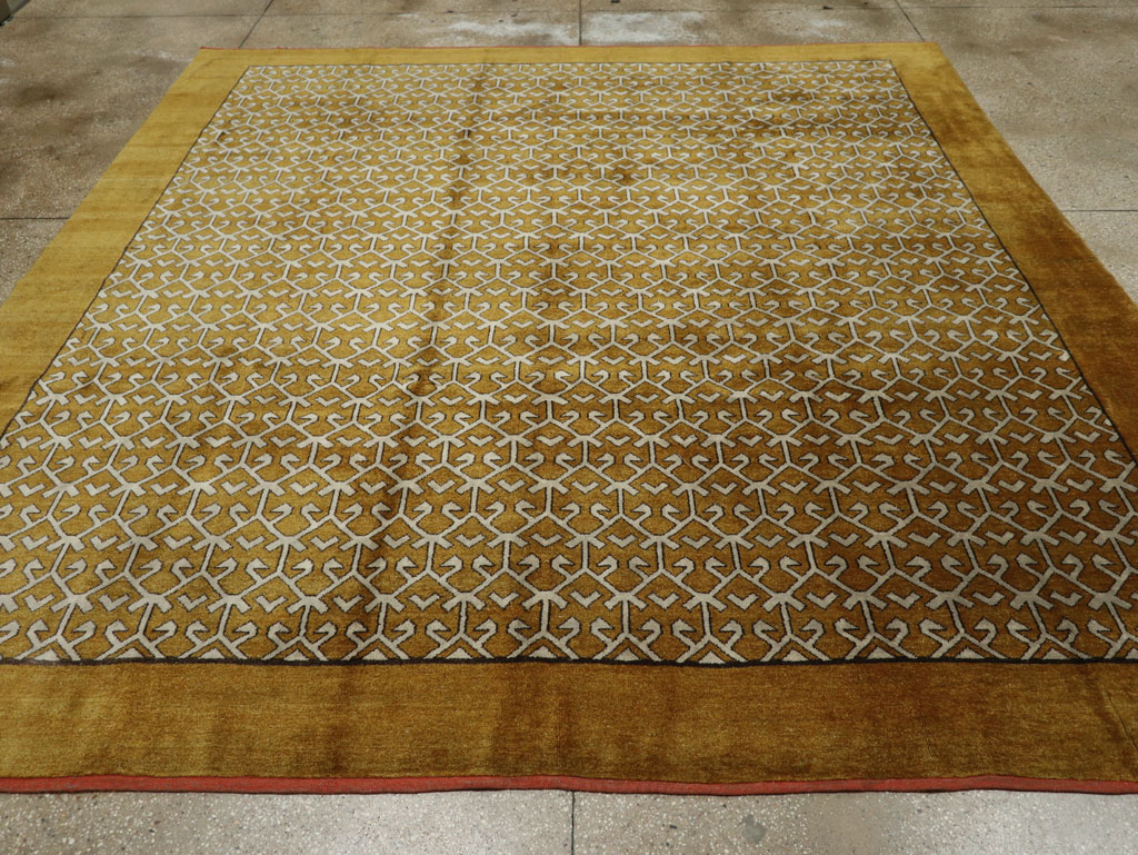 Vintage Turkish Anatolian Square Room Size Carpet, No.33363 - Gsblank