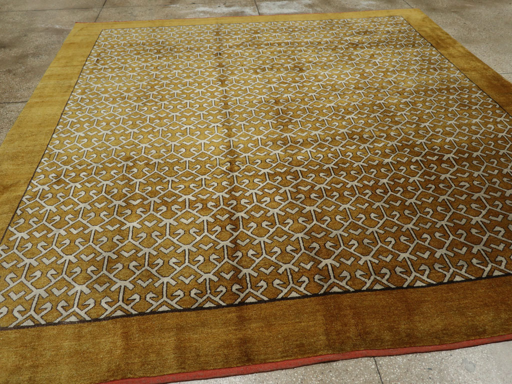 Vintage Turkish Anatolian Square Room Size Carpet, No.33363 - Gsblank