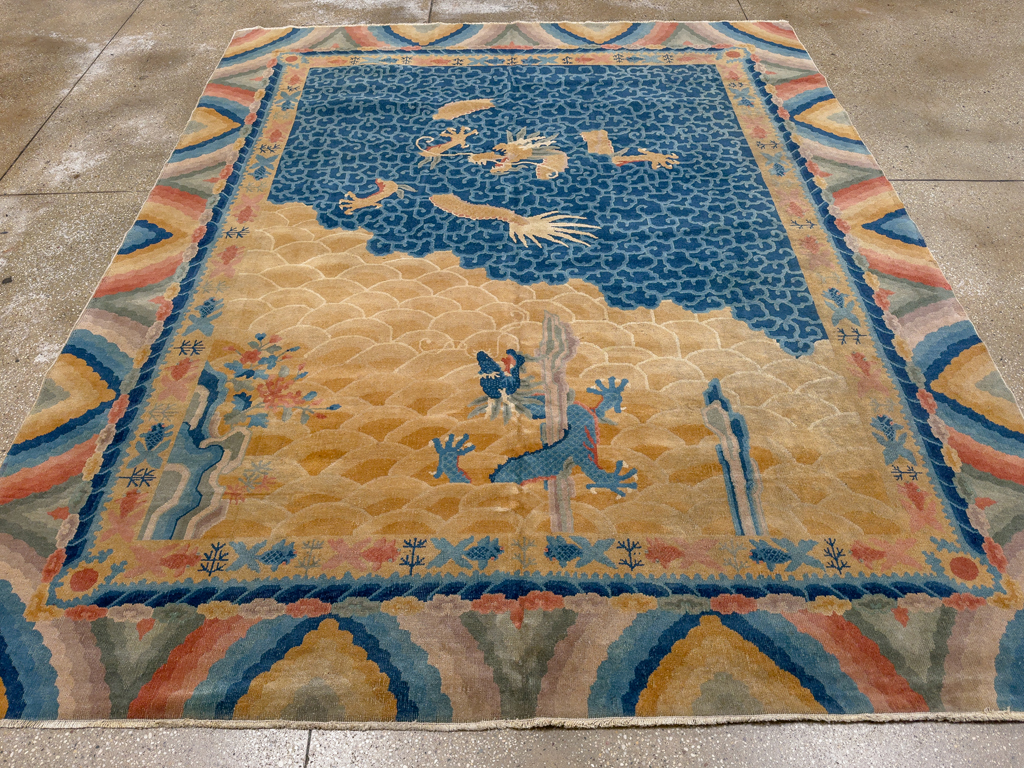 Antique Chinese Peking Room Size Carpet, No.33365 - Gsblank