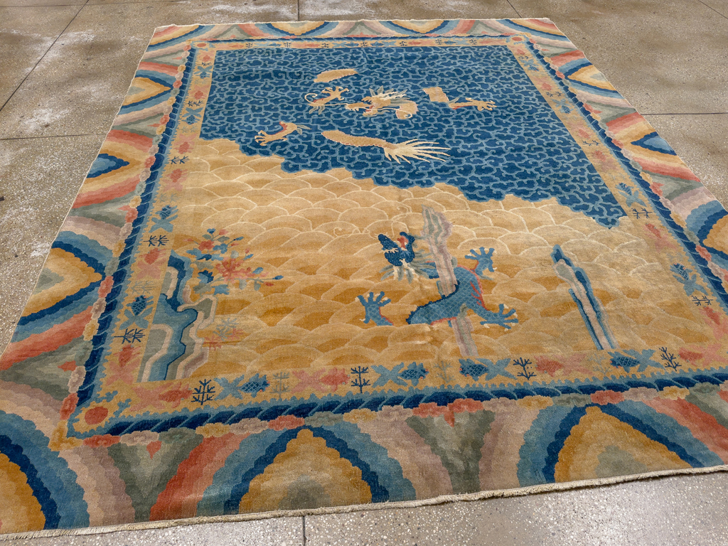 Antique Chinese Peking Room Size Carpet, No.33365 - Gsblank